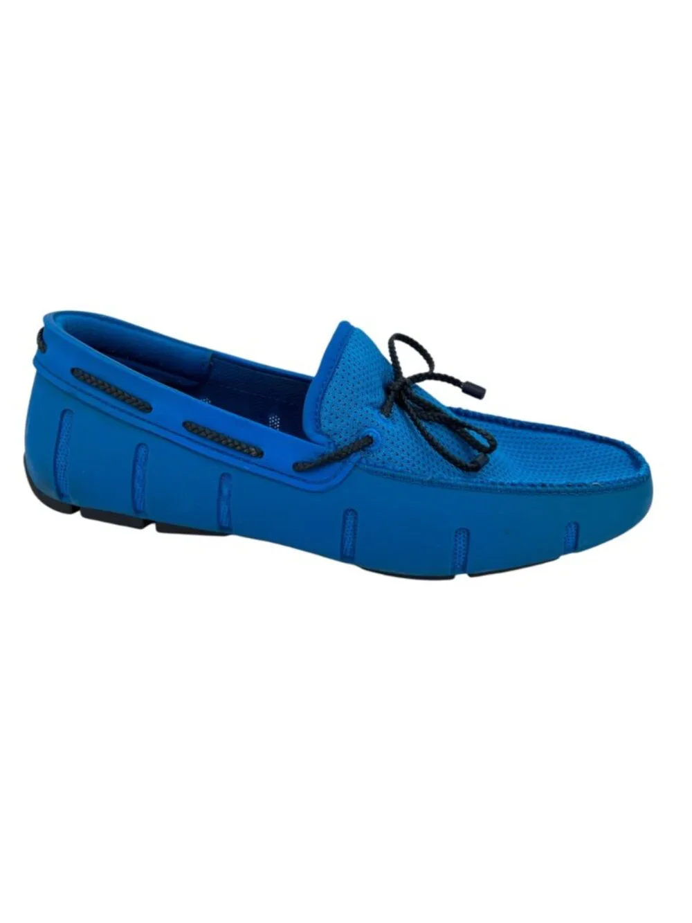 Swims Mens Braided Lace Blue Perforated Rubber Loafers Size 7 Water-Friendly